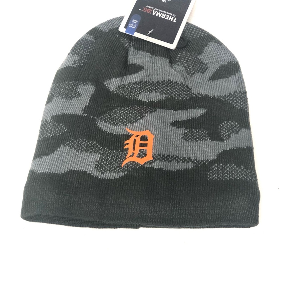 Detroit Tigers Came grey shirt Beanie with Orange tiger logo